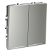 Выключатель двухклавишный с подсветкой Voltum S70 VLS020205