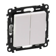 Переключатель двухклавишный Legrand Valena Life 10А 250В белый 752408