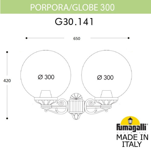 Уличный настенный светильник Fumagalli G30.141.000.AXE27