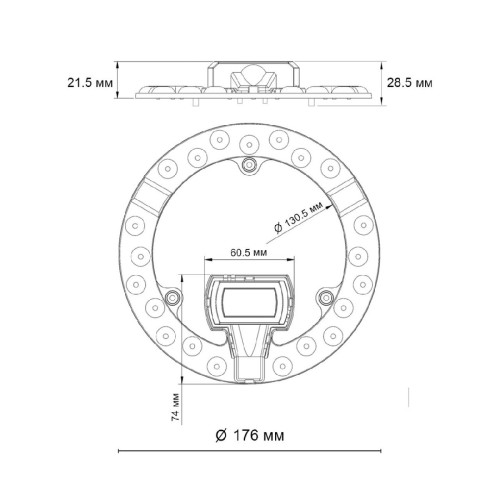 Светодиодный модуль Novotech Vax LED 18W 4000K 357750