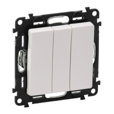 Выключатель трехклавишный Legrand Valena Life 10A 250V белый 752403