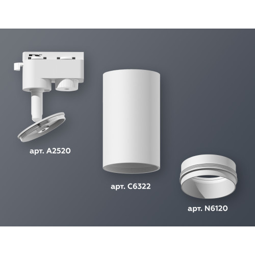 Трековый однофазный светильник Ambrella Light Track System XT6322040 (A2520, C6322, N6120)