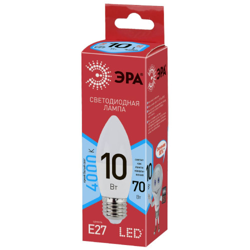 Лампа светодиодная Эра E27 10W 4000K LED B35-10W-840-E27 R Б0050696