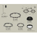 Комплект подвесного светильника Ambrella Light Techno Ring XR92092010 (A9209x3, C9242, C9238, C9232, N8141, N8113)