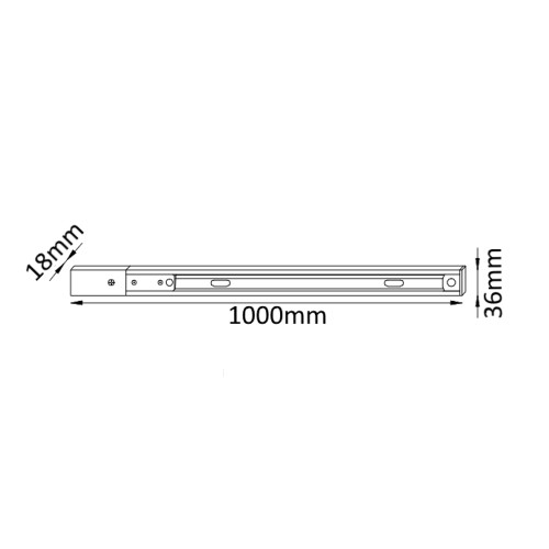 Шинопровод однофазный с питанием и заглушкой Crystal Lux CLT 0.11 CLT 0.11 01 L1000 BL
