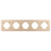 Рамка на 5 постов алюминиевая Arlight FRM-AKIRY-AL-5-GD 049736