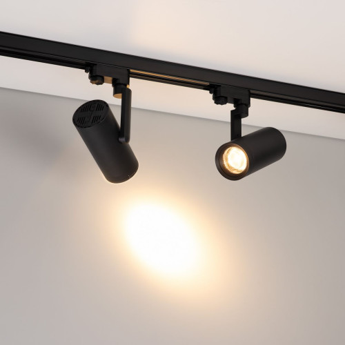 Трековый трехфазный светильник Arlight LGD-URANUS-4TR-R75-18W/25W Warm3500-MIX (BK, 20-50 deg, side holder, 230V) (IP20 Металл) 055807