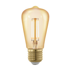 Лампа светодиодная филаментная диммируемая Eglo E27 4W 1700К золотая 11695