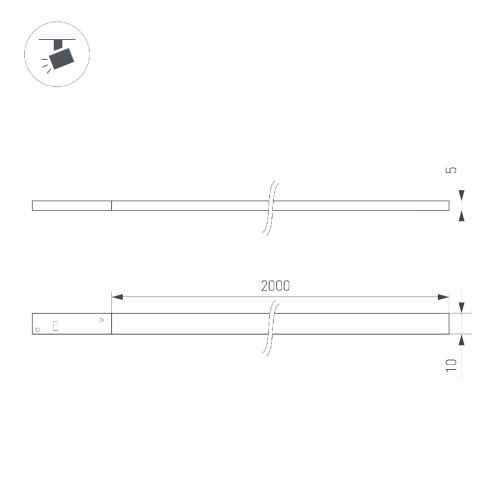 Трековый магнитный светильник Arlight MAG-MICROCOSM-FLAT-ELASTIC-L2000-16W Day4000 (BK, 100 deg, 24V) 043251