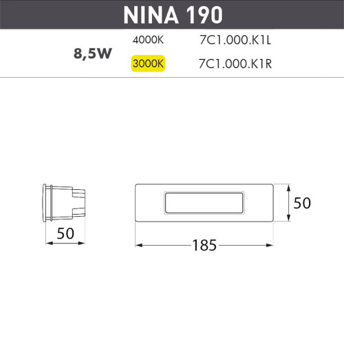 Уличный светодиодный светильник Fumagalli Nina 7C1.000.000.WYK1L