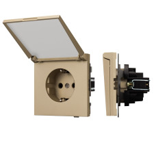 Механизм розетки влагозащищённый SCT-TENDO-MCP-SFPL-GD (230V, 16A) 054600 Механизм розетки влагозащищённый SCT-TENDO-MCP-SFPL-GD (230V, 16A) 054600