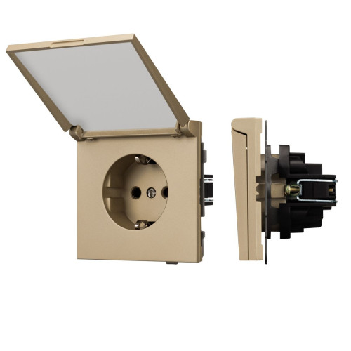 Механизм розетки влагозащищённый SCT-TENDO-MCP-SFPL-GD (230V, 16A) 054600 Механизм розетки влагозащищённый SCT-TENDO-MCP-SFPL-GD (230V, 16A) 054600