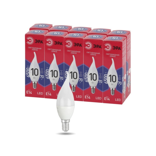 Лампа светодиодная Эра E14 10W 6500K LED BXS-10W-865-E14 R Б0045343