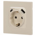 Розетка со шторками с USB type-A+C Эра 12-4108-02 Б0067731