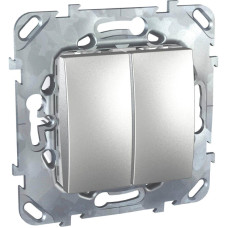 Переключатель двухклавишный Schneider Electric Unica 10AX 250V MGU5.213.30ZD