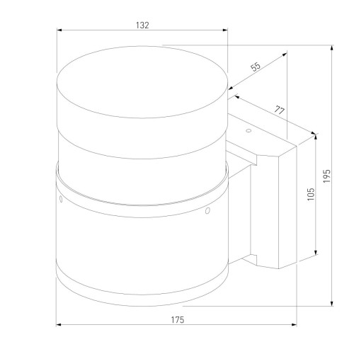 Уличный настенный светильник Elektrostandard 1530 TECHNO LED черный 4690389219139 a072083