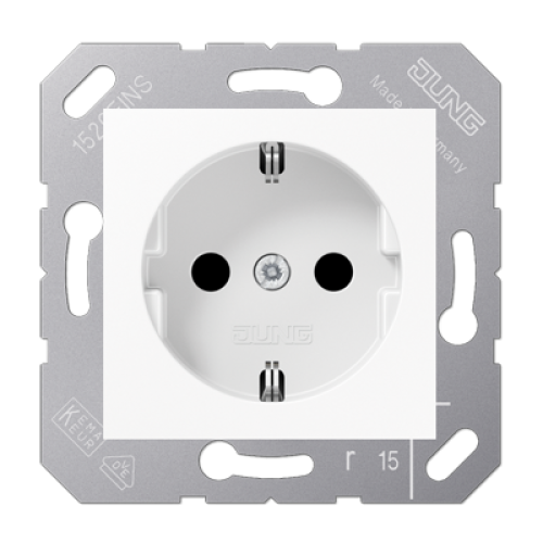 Розетка Schuko с защитой от детей Jung CD5120BFKIWW