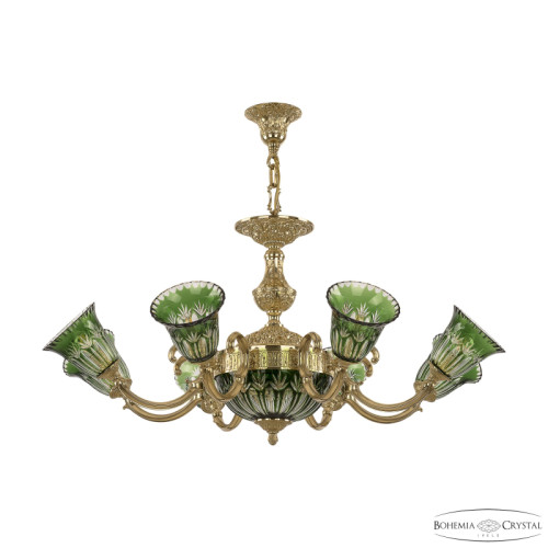 Подвесная люстра Bohemia Ivele Crystal Verona 72213P/8/210 G P2 U Clear-Green/H-1I