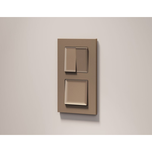 Комплект механизма 2-клавишного перекрестного выключателя 10A-250V Alfa Темная бронза матовый Quant Ambrella Volt MA633030 (AP6330, VM125)