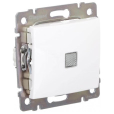 Переключатель одноклавишный Legrand Valena 10A 250V с подсветкой белый 774410