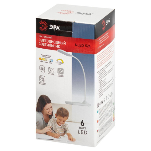 Настольная аккумуляторная лампа Эра NLED-524-6W-W Б0068571