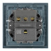 Выключатель 3-клавишный (механизм) Stekker Мия 250В 10А RSW10-3108-05 черный бархат 50444