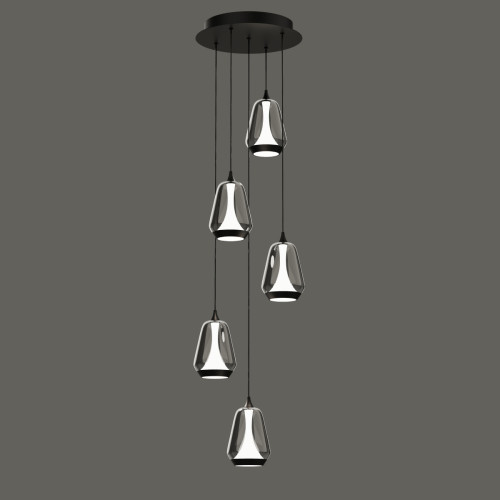 Каскадная люстра Delight Collection MD24001011-5A black/smoky
