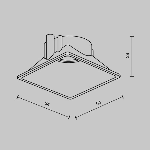 Декоративная рамка-отражатель для светильников серии Alfa LED Maytoni Downlight Ring8-10W-SQ-W