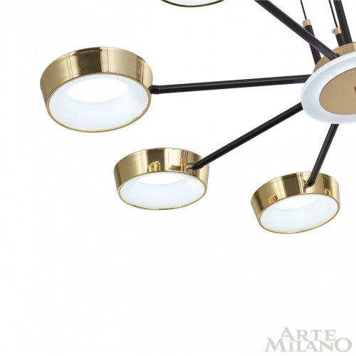 Подвесная люстра Arte Milano 271079/8 BK/GD