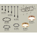 Комплект подвесного светильника Ambrella Light Techno Ring XR92222100 (A9222, A9227, C9233, C9242, C9238, C9232, N8126, N8124)