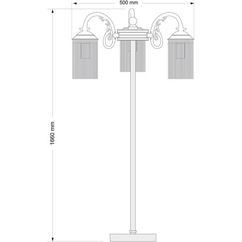 Торшер Kutek Fiore FIO-LS-3 (P)