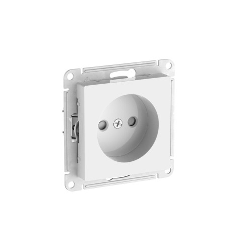 Розетка без заземления со шторками, 16А, быстрозажим. клем. Systeme Electric AtlasDesign Белый ATN000149S