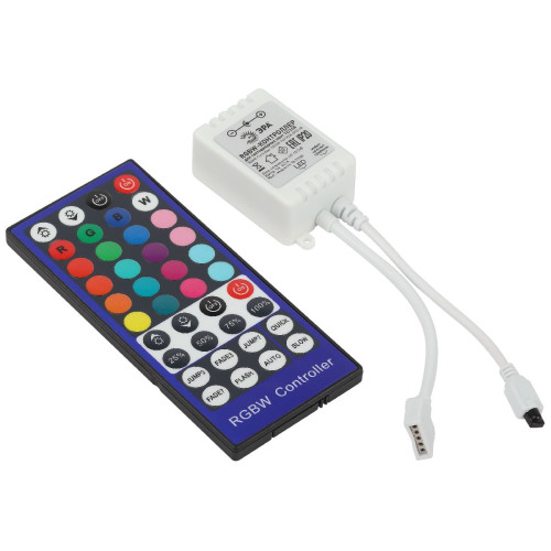 Контроллер с ИК пультом Эра RGBW-Controller-12/24V-96/192W-IP20-IR Б0061113