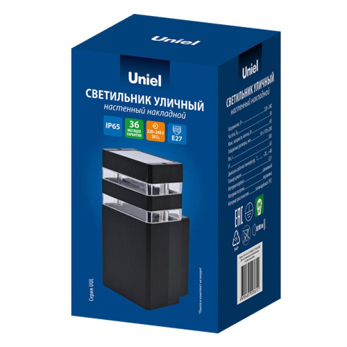 Уличный настенный светильник Uniel UL-00012918 UUL-S17A 60W/E27 IP65 BLACK