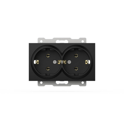 Розетка двухместная с заземлением ELBI Zena Vega 609-014800-907