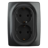 Розетка 2x2P+E Schuko со шторками Эра 12-2108-05 Б0036446