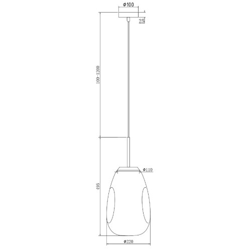 Подвесной светильник Maytoni Mabell P013PL-01G
