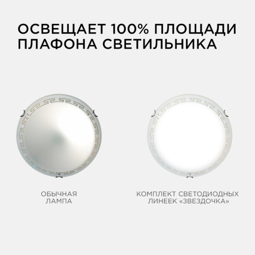 Комплект светодиодных линеек Apeyron Звездочка 220В 5730 8Вт 4000К IP30 02-42