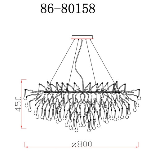 Подвесная люстра Garda Decor 86-80158