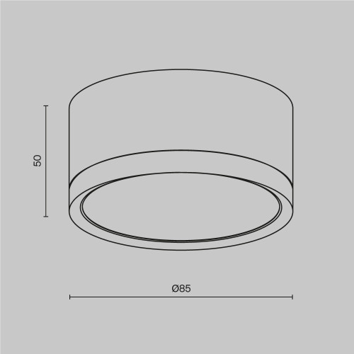Потолочный светильник Maytoni Technical Hoop C086CL-GX53-SRD-B