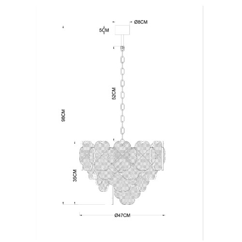 Подвесная люстра Arte Lamp Mallika A4077LM-6GO