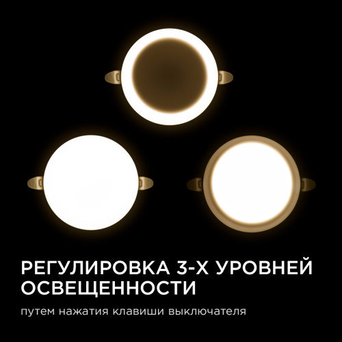 Встраиваемая светодиодная панель безрамочная Apeyron FLP 06-104