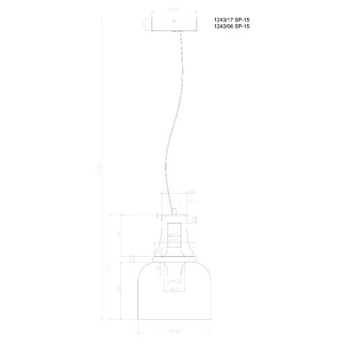 Подвесной светильник Divinare Volturn 1243/17 SP-15