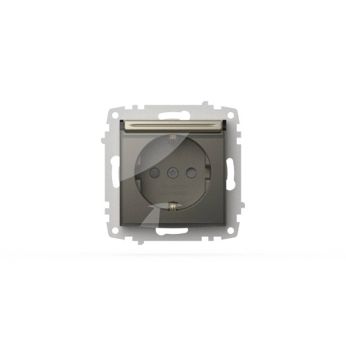 Розетка с крышкой, заземлением и защитой от детей ELBI Zena Vega 609-011400-219