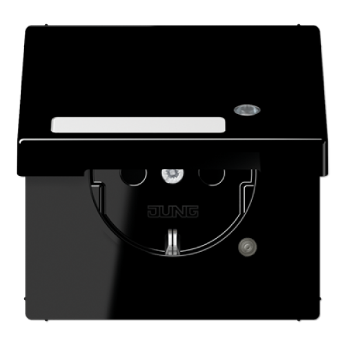 Розетка Schuko с крышкой Jung LS1520NAKLKOSW
