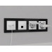 Комплект механизма компьютерной розетки RJ-45 экранированной с автоматической защитной шторкой Alfa Белый матовый Quant Ambrella Volt MA132005 (AP1320, VM185)