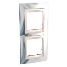 Рамка 2-постовая вертикальная Schneider Electric Unica Хамелеон MGU66.004V.510