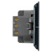 Переключатель 2-клавишный (механизм) Stekker Мия 250В 10А RSW10-3107-05 черный бархат 50448
