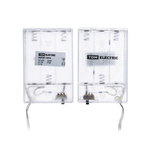 Светодиодная гирлянда TDM Electric Роса50 3хАА теплый белый без мерцания SQ0361-0052