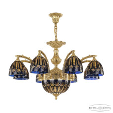 Подвесная люстра Bohemia Ivele Crystal Verona 72211P/8/210 G P1 D Amber-Blue/H-1I